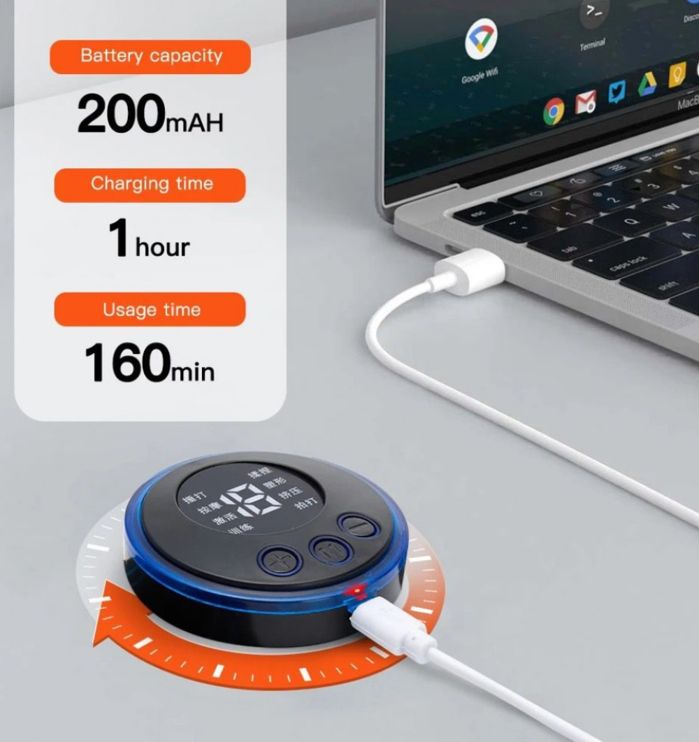 masajeador portatil con 8 modos